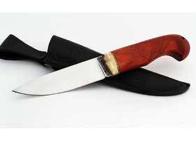 Нож ручной работы Сайга из кованой стали 95х18 рукоять падук